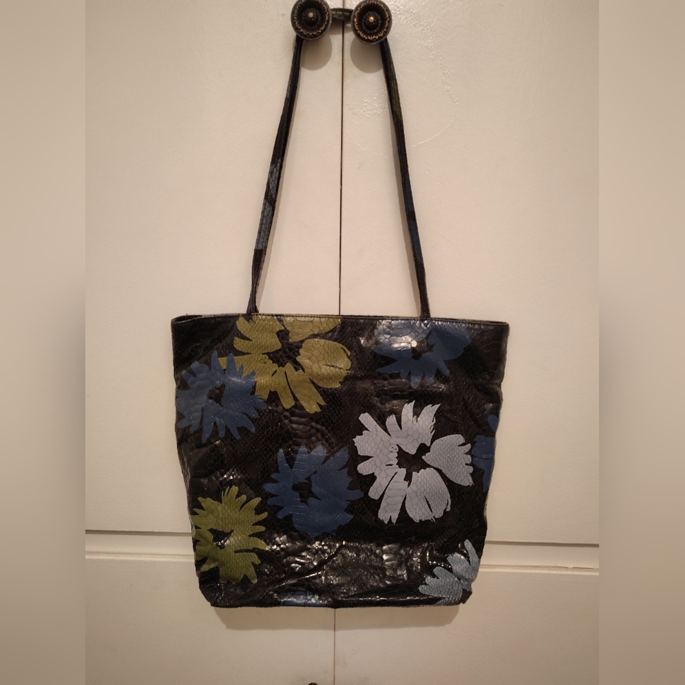Carlos Falchi Falchi By Falchi Faux Snakeskin Tote Bag